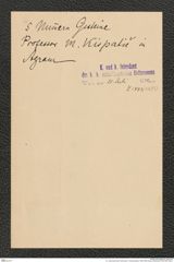 k.k. naturhistorisches Hofmuseum, Intendanzakten 1885-1896 (Hauer), Aktenzahl Z.443/1890, Seite 1